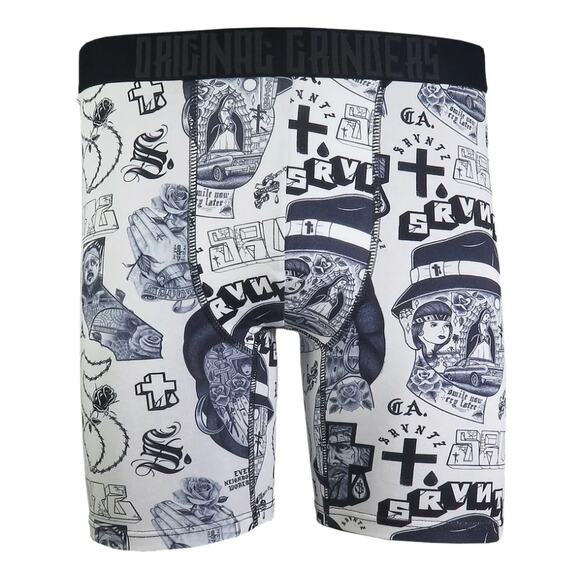 SRVNTZ x Original Grinders And Dark Metal OG Boxer Briefs Set Of 2 Mens 2X Black - Picture 2 of 12